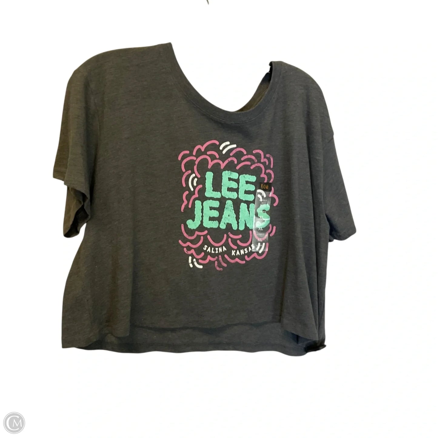 Top Short Sleeve Basic By Lee In Grey, Size: Xl