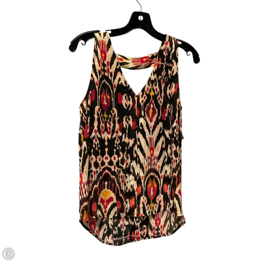 Top Sleeveless By Ana In Black & Pink, Size: S