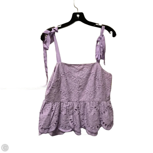 Top Sleeveless By J. Crew In Purple, Size: S
