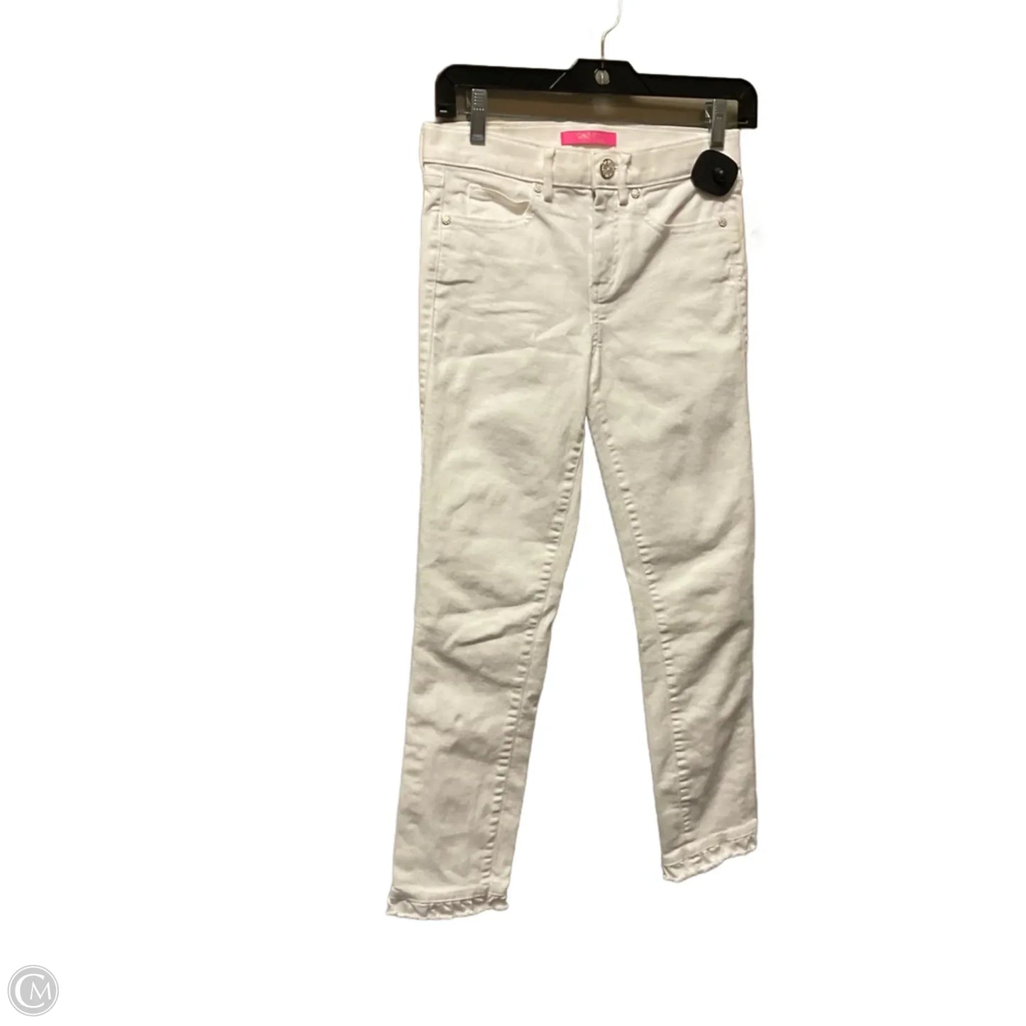 Jeans Designer By Lilly Pulitzer In White Denim, Size: 0