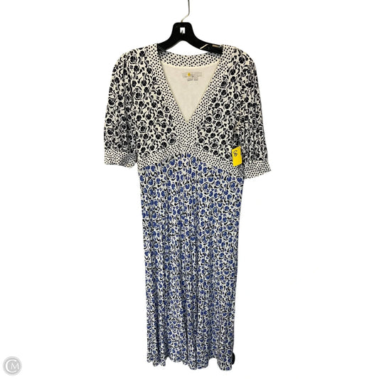 Dress Casual Maxi By Boden In Blue & White, Size: 8