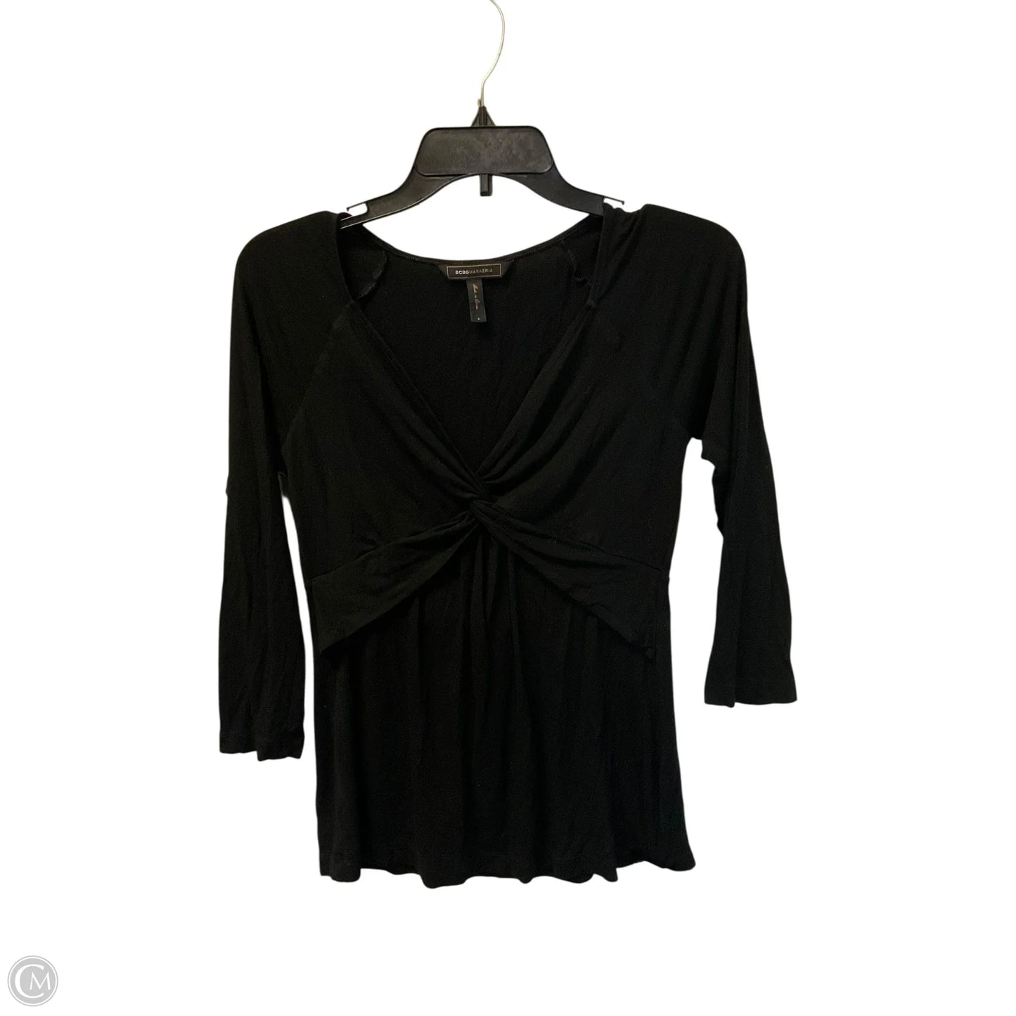 Top Long Sleeve By Bcbgmaxazria In Black, Size: S