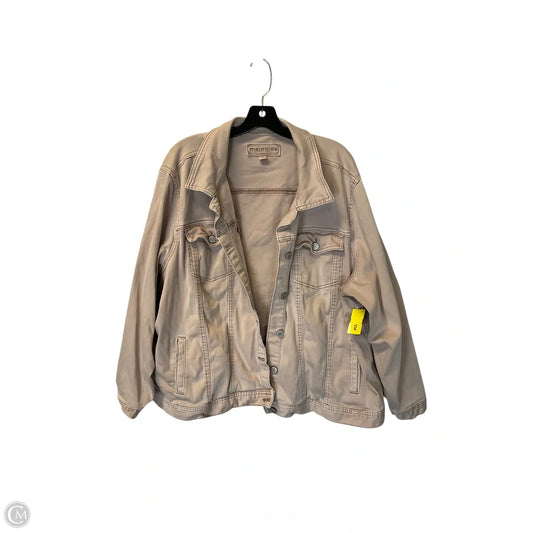 Jacket Denim By Maurices In Tan Denim, Size: 4x