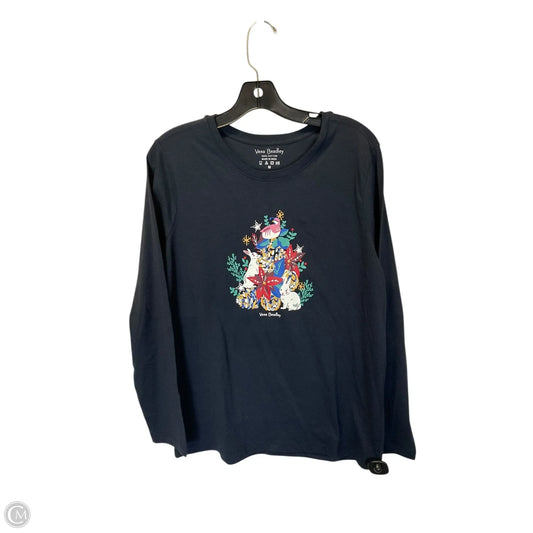 Top Long Sleeve Basic By Vera Bradley In Navy, Size: M