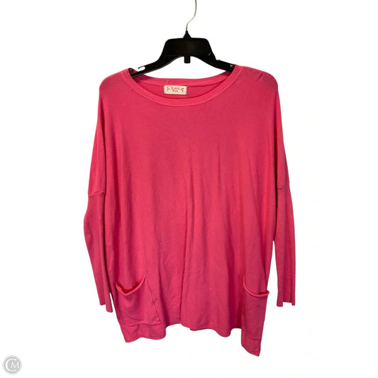 Top Long Sleeve By Almost Pink In Pink, Size: M