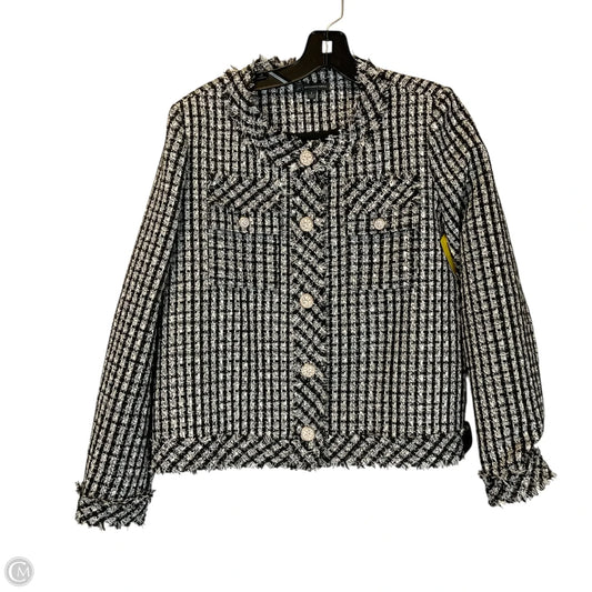 Blazer By Adrianna Papell In Black & White, Size: S