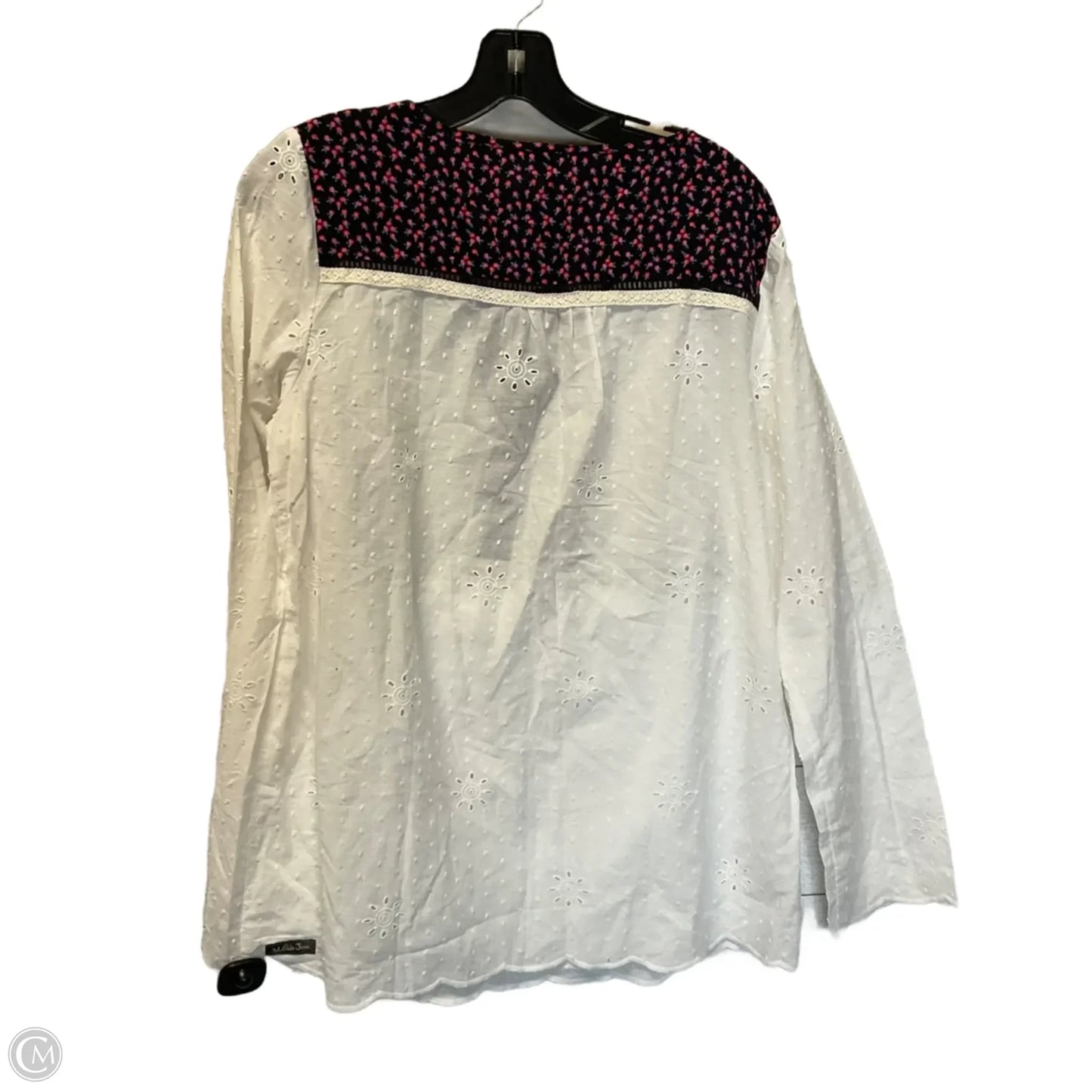 Top Long Sleeve By Matilda Jane In White, Size: L