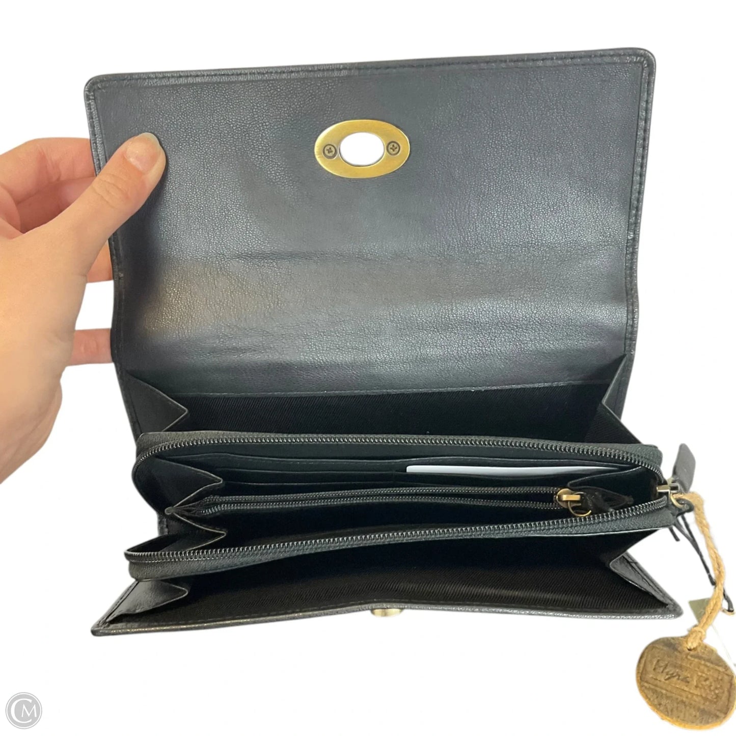 Clutch Leather By Myra, Size: Small