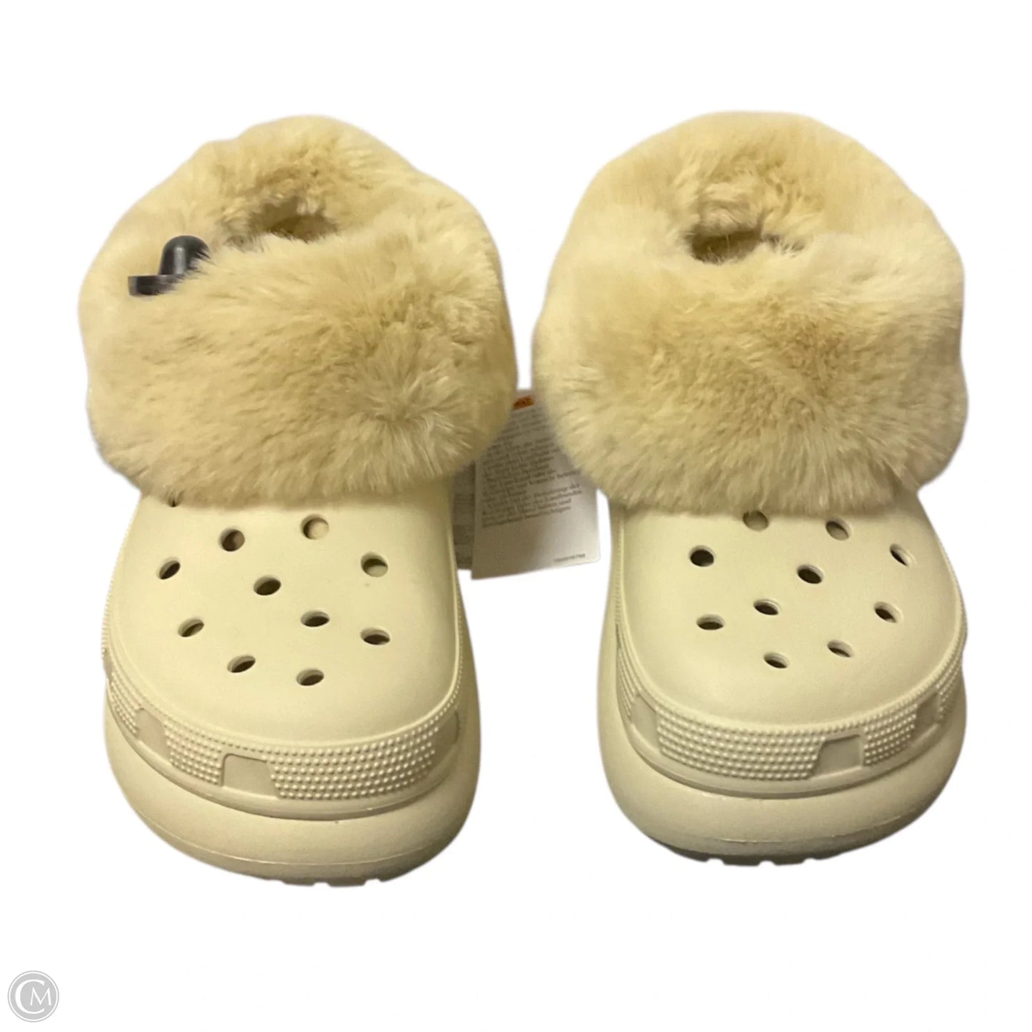 Shoes Flats By Crocs In Cream, Size: 8