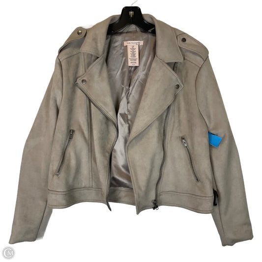 Jacket Moto By Philosophy In Taupe, Size: L