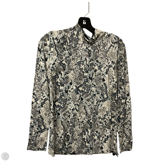 Top Long Sleeve By Liverpool In Snakeskin Print, Size: S