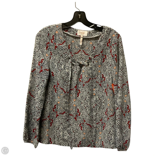 Top Long Sleeve By Laundry In Blue & Red & White, Size: Xs