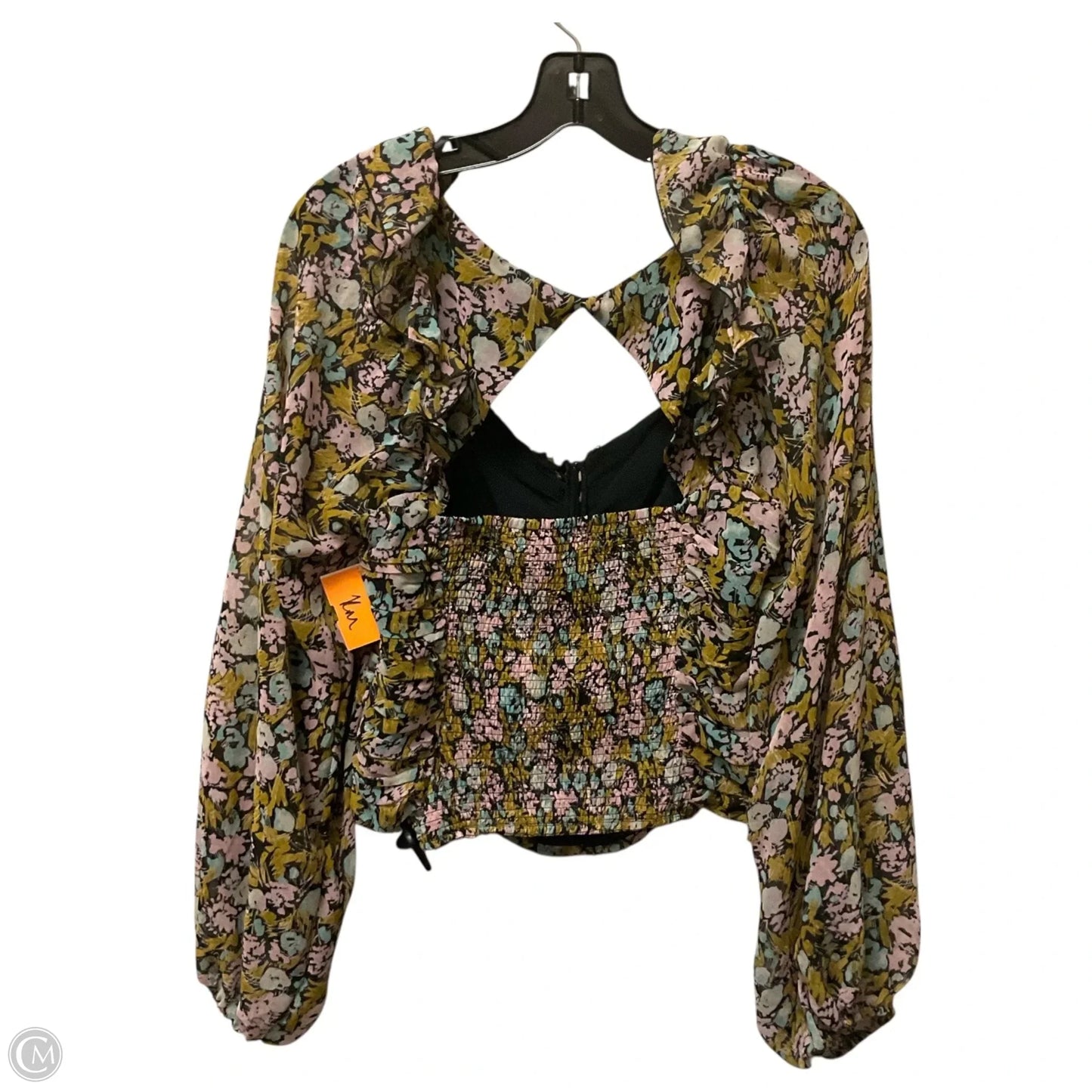 Top Long Sleeve By Free People In Floral Print, Size: M