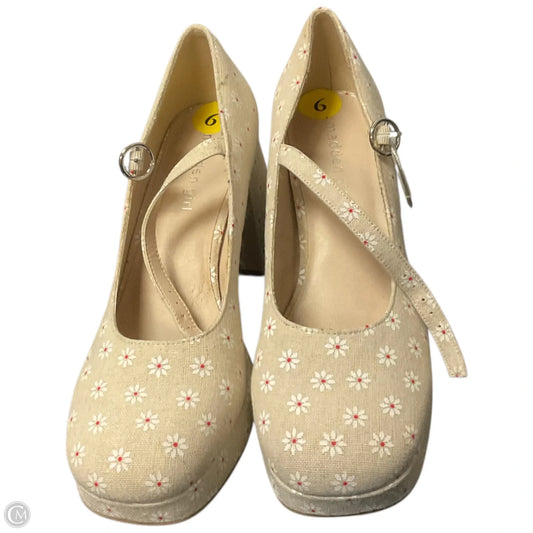 Shoes Heels Block By Madden Girl In Cream, Size: 9