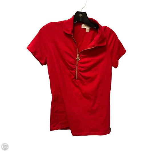 Top Short Sleeve By Michael By Michael Kors In Red, Size: S