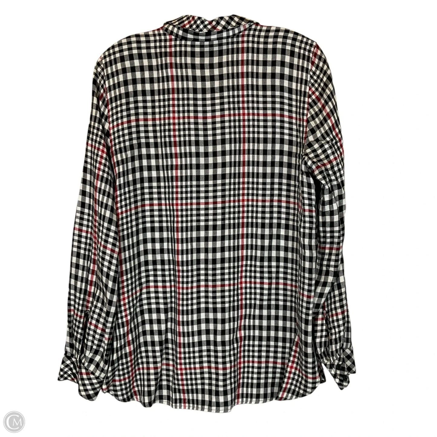 Top Long Sleeve Designer By Karl Lagerfeld In Black & White, Size: S