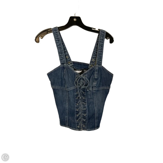 Top Sleeveless By Harley Davidson In Blue Denim, Size: S