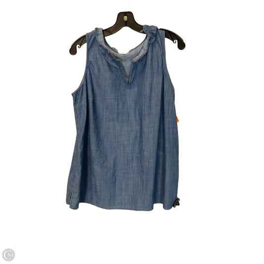 Top Sleeveless By Talbots In Blue, Size: L