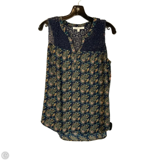 Top Sleeveless By Daniel Rainn In Blue & Green, Size: S