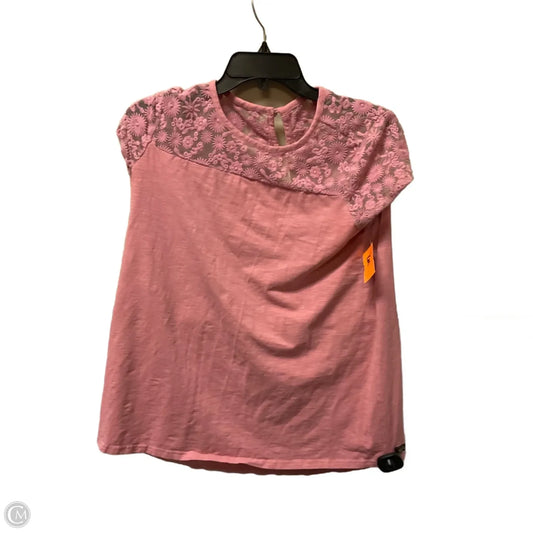 Top Short Sleeve By Matilda Jane In Pink, Size: S