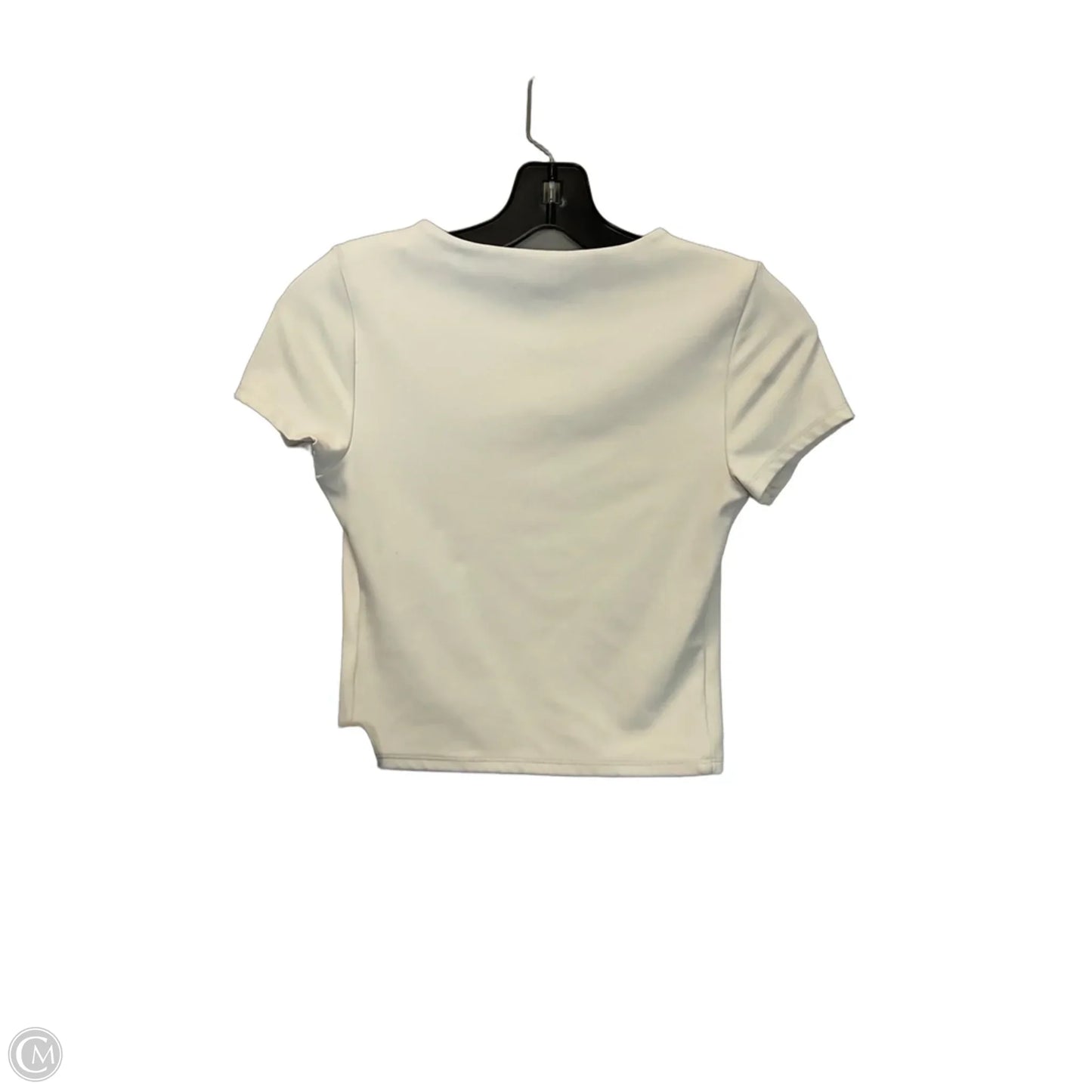 Top Short Sleeve Basic By Express In Cream, Size: Xs