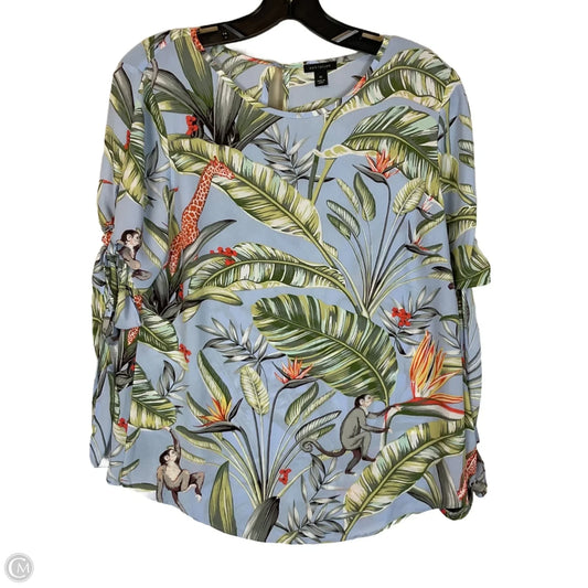 Top Short Sleeve By Ann Taylor In Blue & Green, Size: Xs