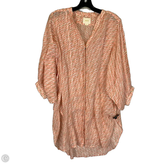 Dress Casual Short By Maeve In Green & Orange, Size: S