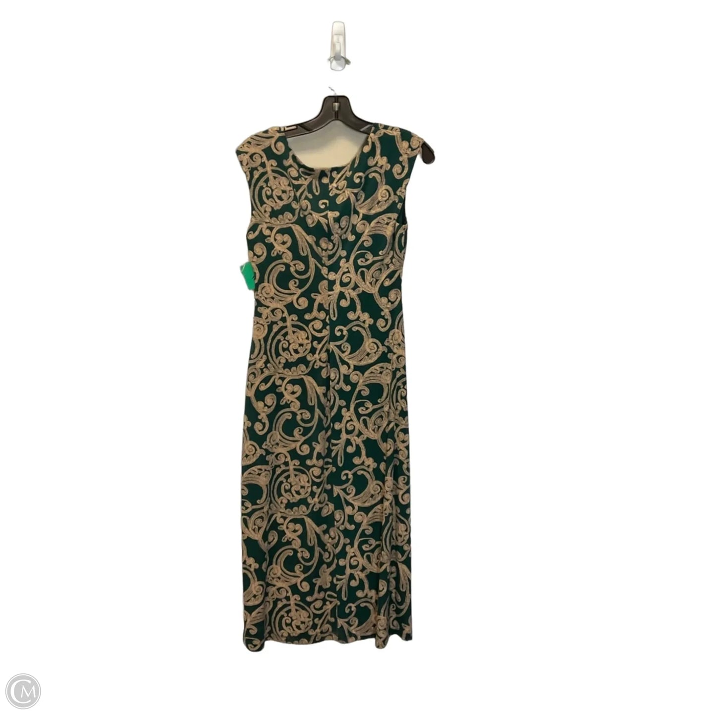 Dress Casual Maxi By Connected Apparel In Green & Tan, Size: 6
