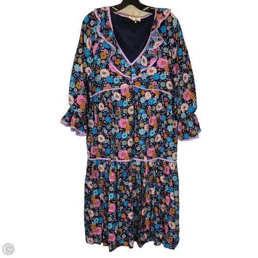Dress Casual Midi By Entro In Floral Print, Size: M