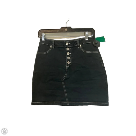 Skirt Mini & Short By Love Tree In Black Denim, Size: M