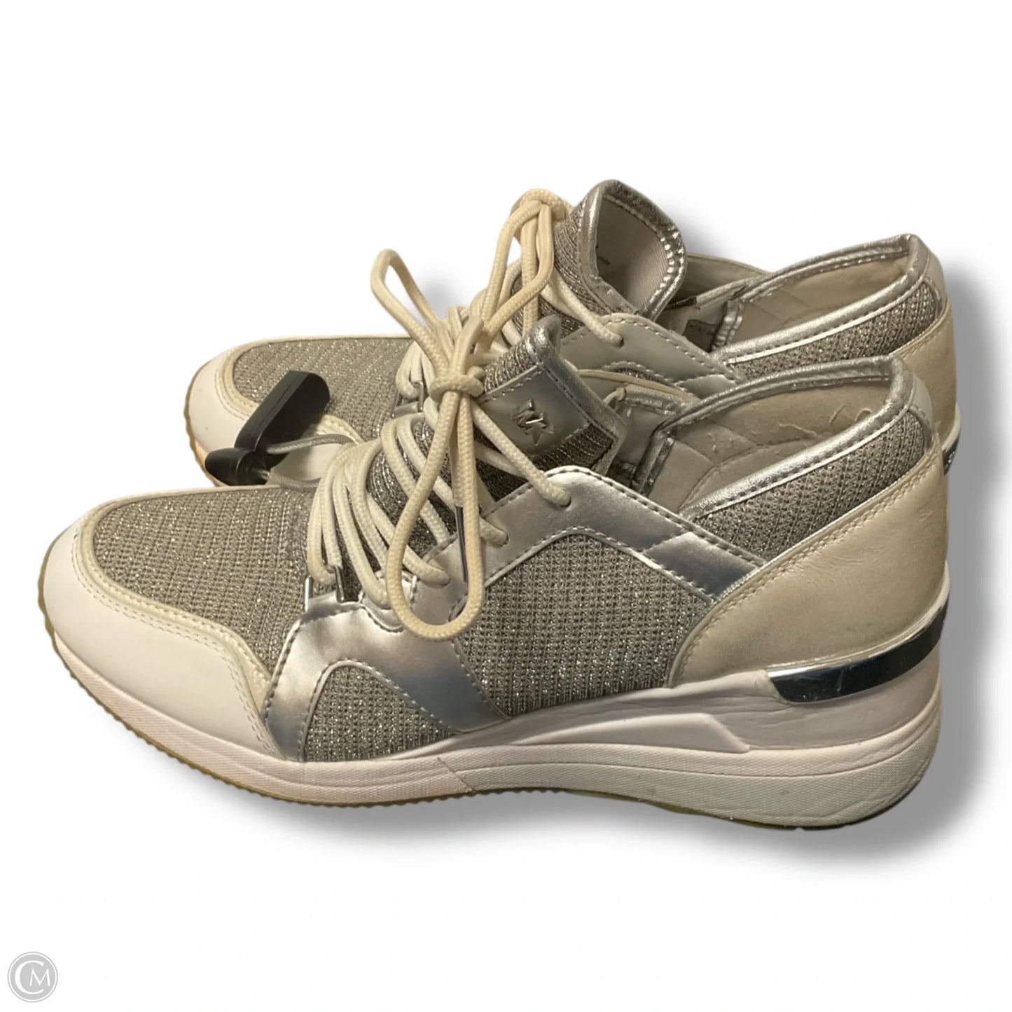 Shoes Designer By Michael Kors In Silver, Size: 7.5