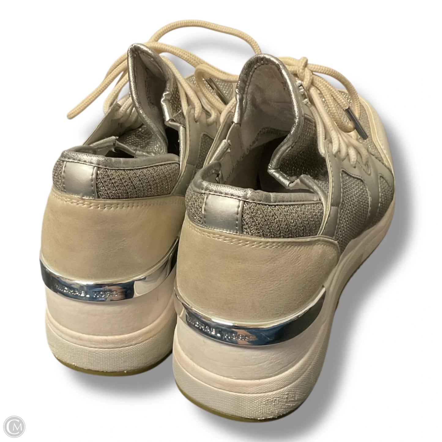 Shoes Designer By Michael Kors In Silver, Size: 7.5