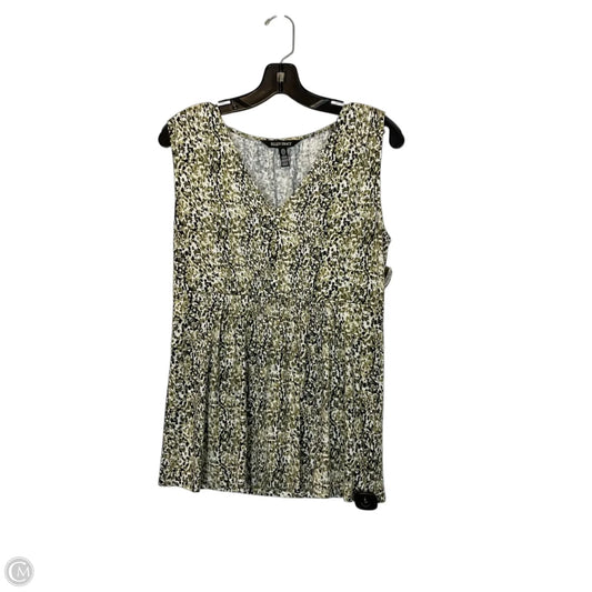 Top Sleeveless By Ellen Tracy In Black & Green, Size: S