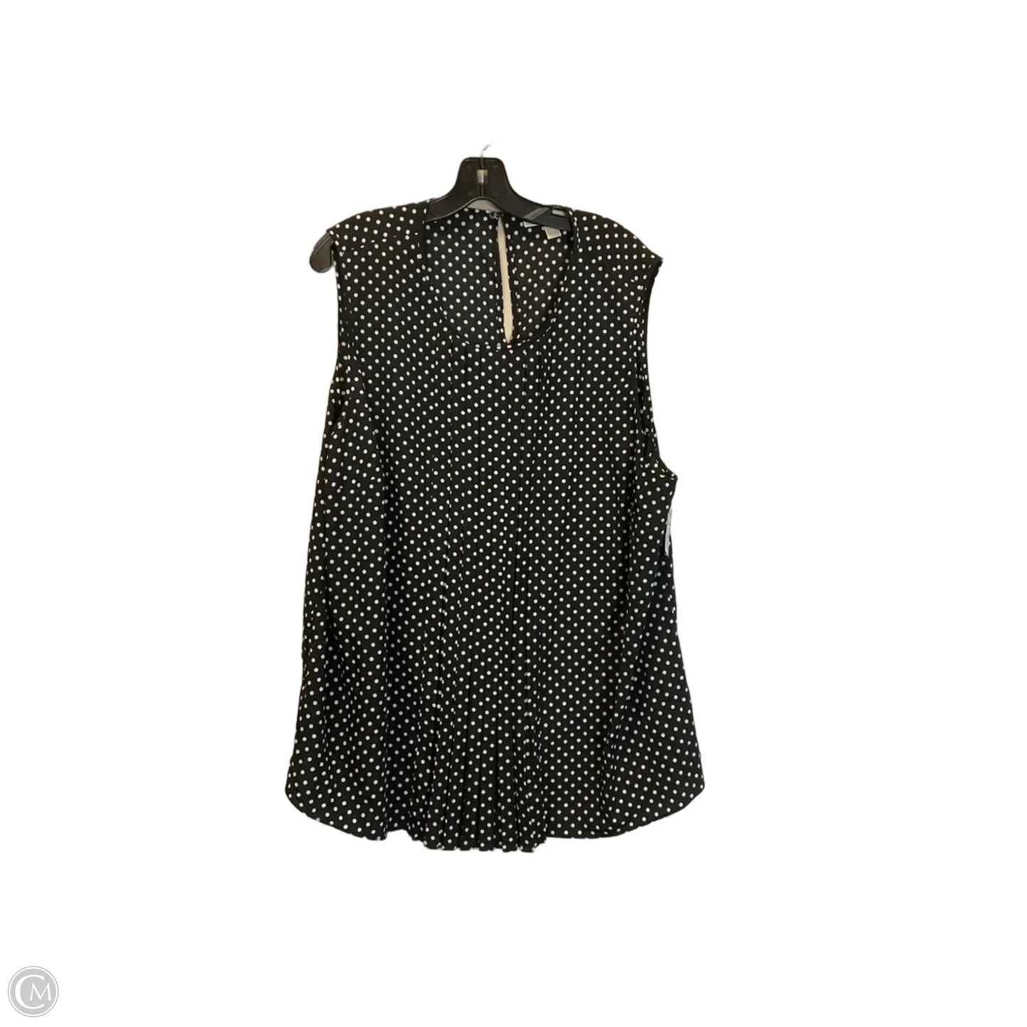 Top Sleeveless By Michael By Michael Kors In Polkadot Pattern, Size: 3x