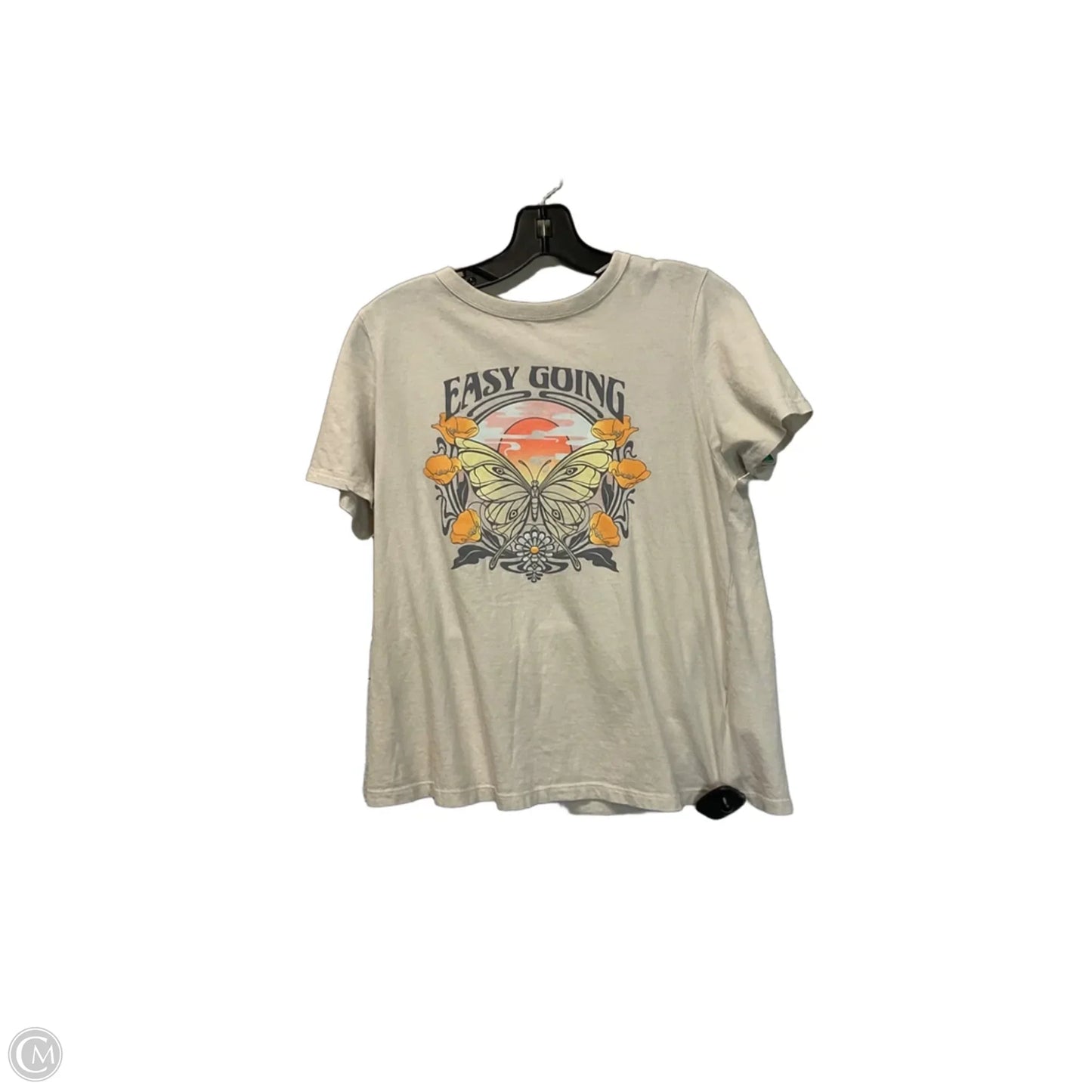 Top Short Sleeve Basic By Old Navy In Tan, Size: M