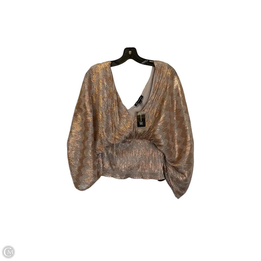 Top 3/4 Sleeve By Inc In Rose Gold, Size: S