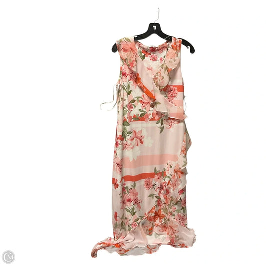 Dress Party Long By Calvin Klein In Floral Print, Size: S