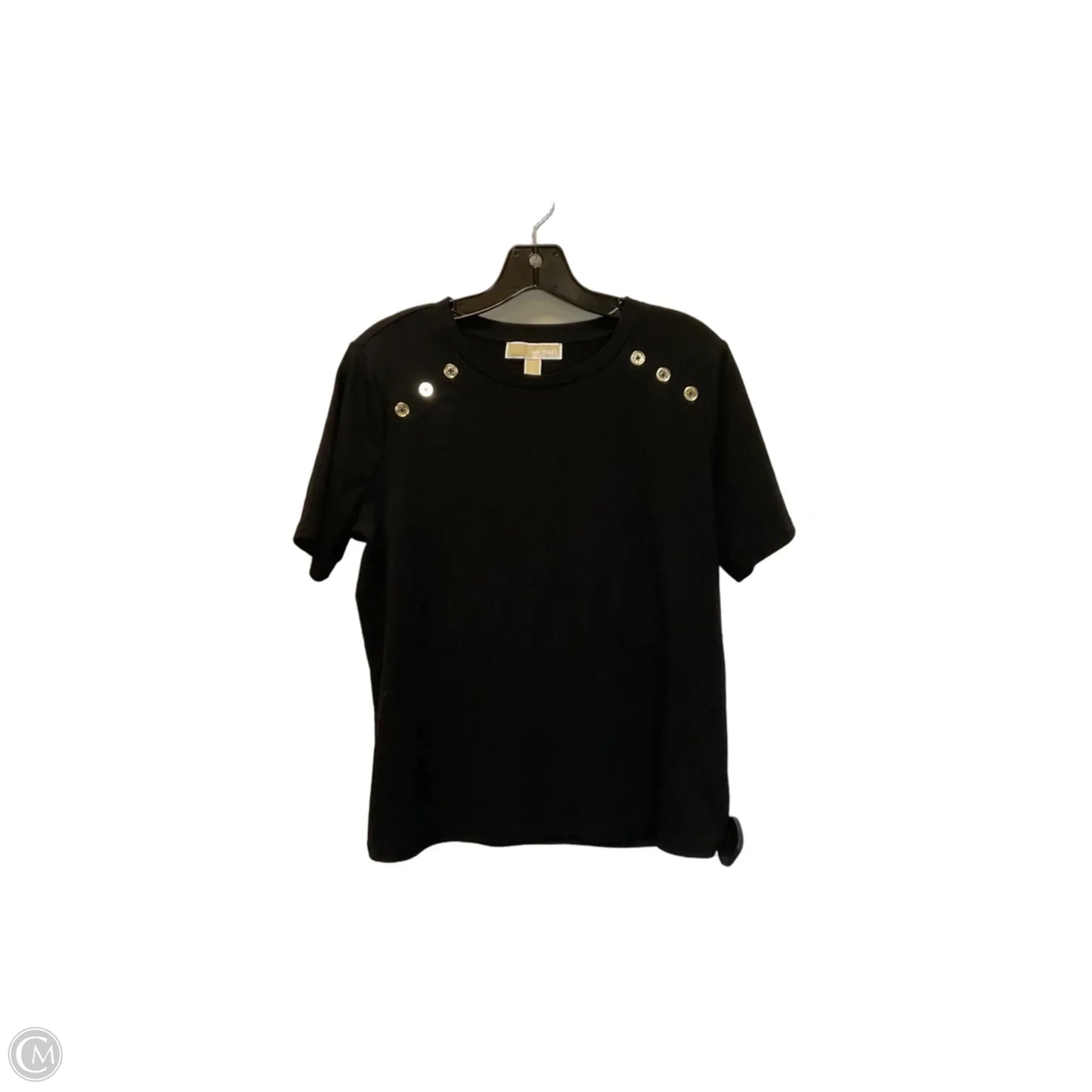 Top Short Sleeve By Michael By Michael Kors In Black, Size: L
