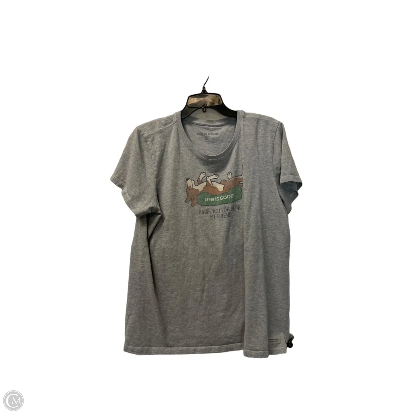 Top Short Sleeve Basic By Life Is Good In Grey, Size: Xl