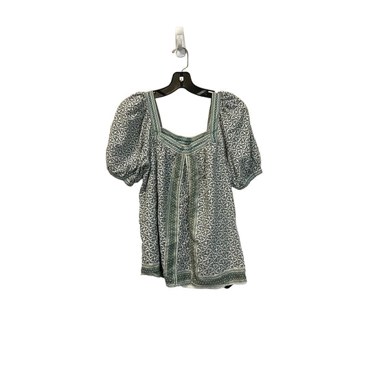 Top Short Sleeve By Max Studio In Blue & Green, Size: S