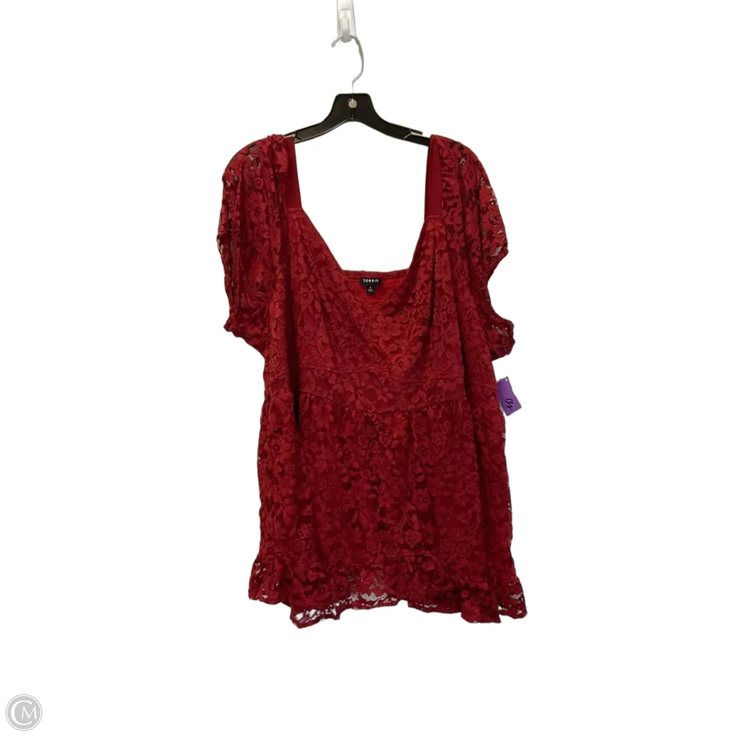 Top Short Sleeve By Torrid In Red, Size: 4x