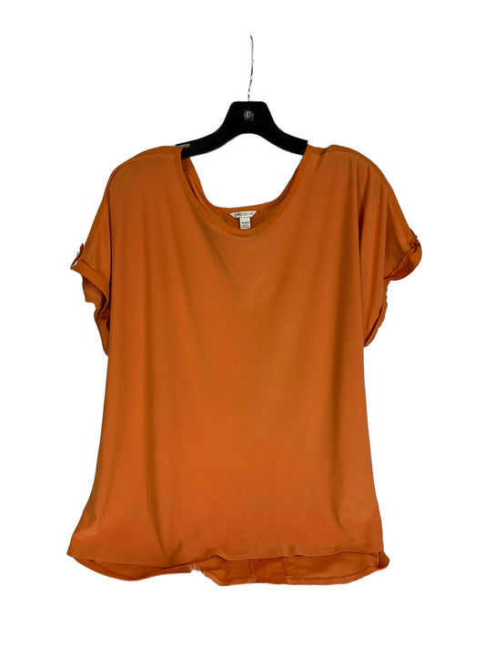 Orange Top Short Sleeve Cato, Size 1x