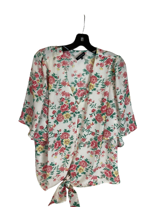 Floral Print Top Short Sleeve 1.state, Size 2x