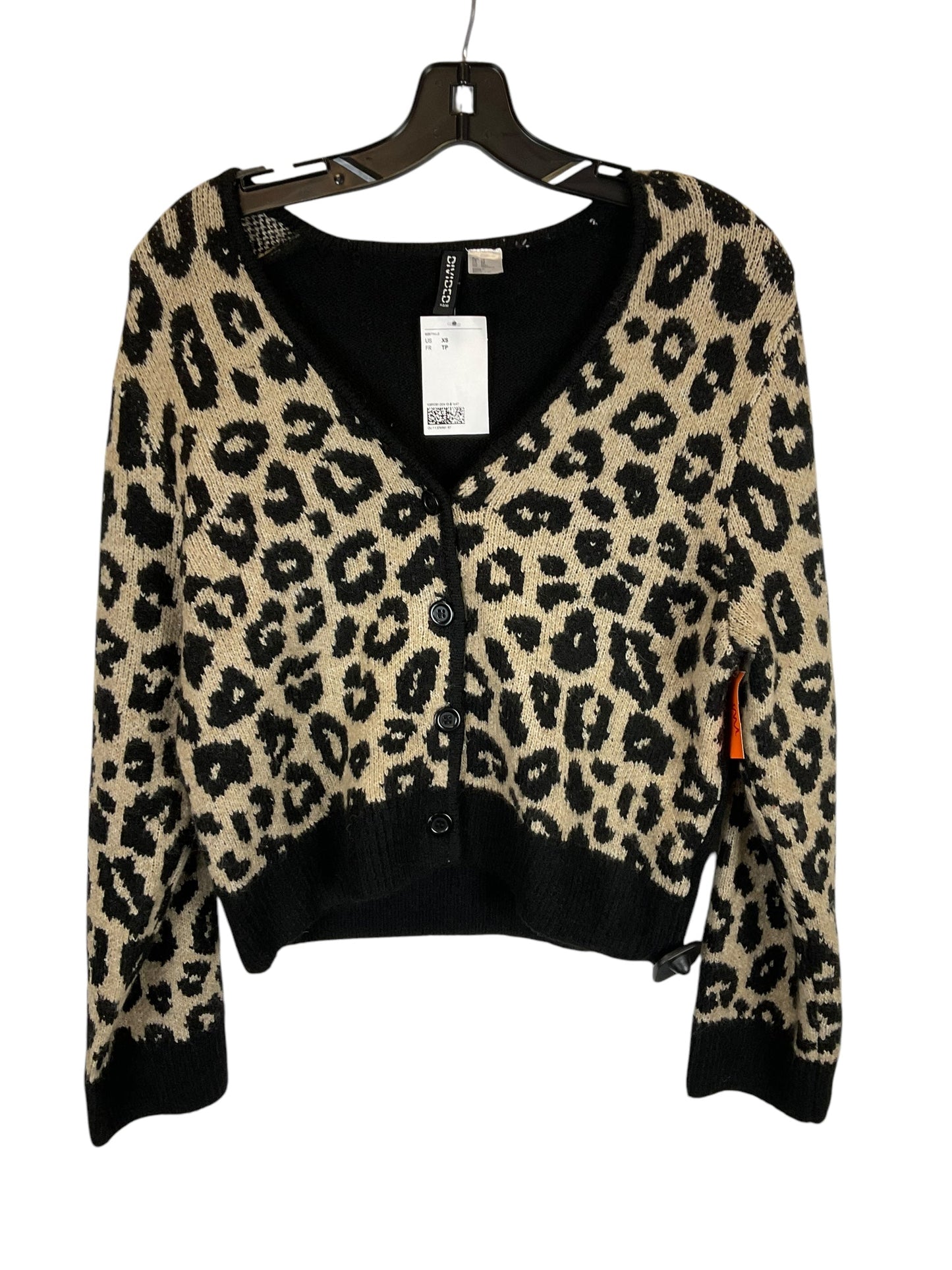 Sweater Cardigan By Divided In Animal Print, Size: Xs