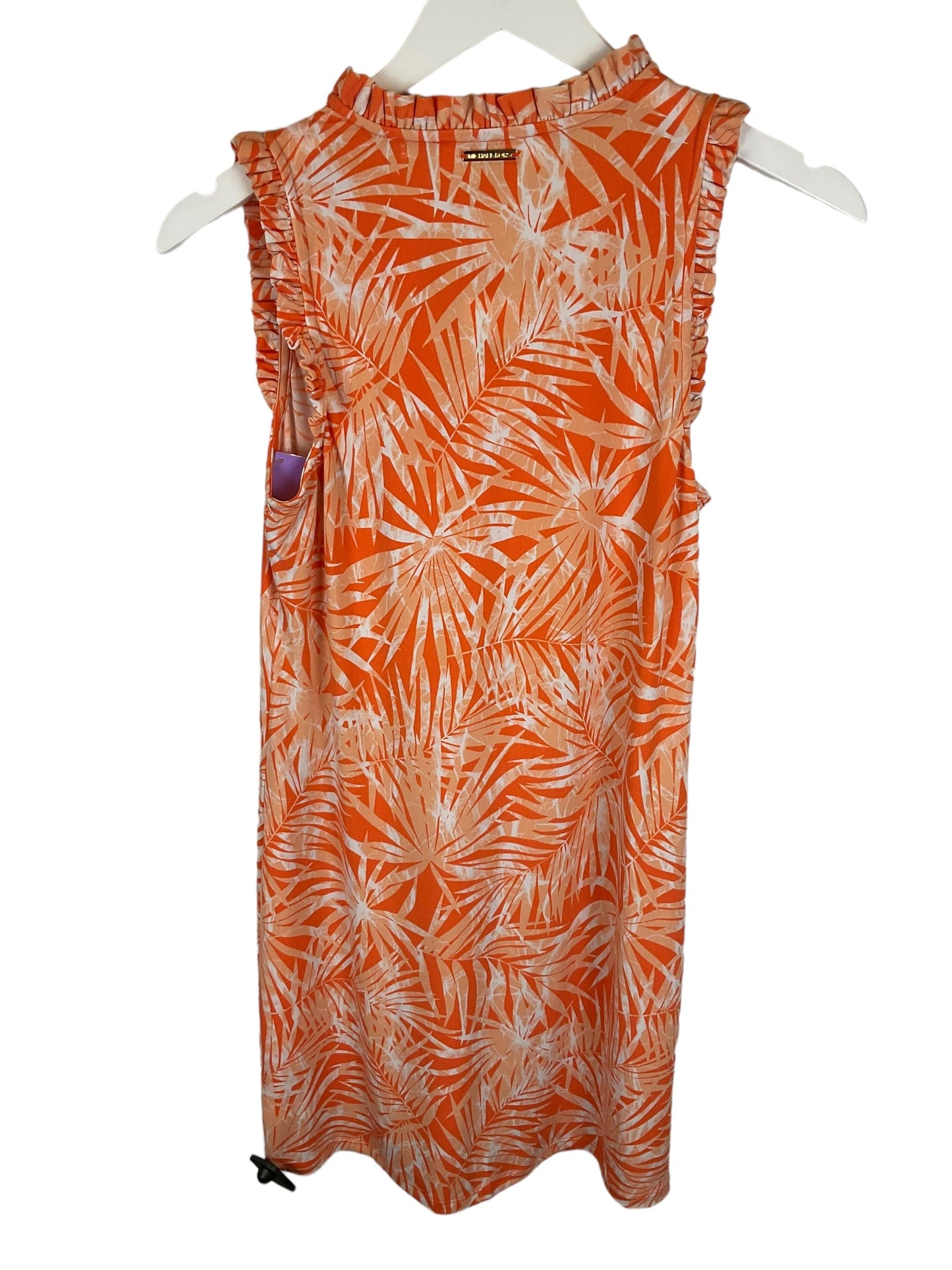 Orange Dress Casual Short Michael By Michael Kors, Size Xs