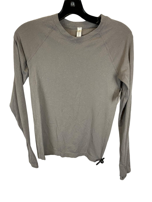 Grey Athletic Top Long Sleeve Crewneck Athleta, Size S