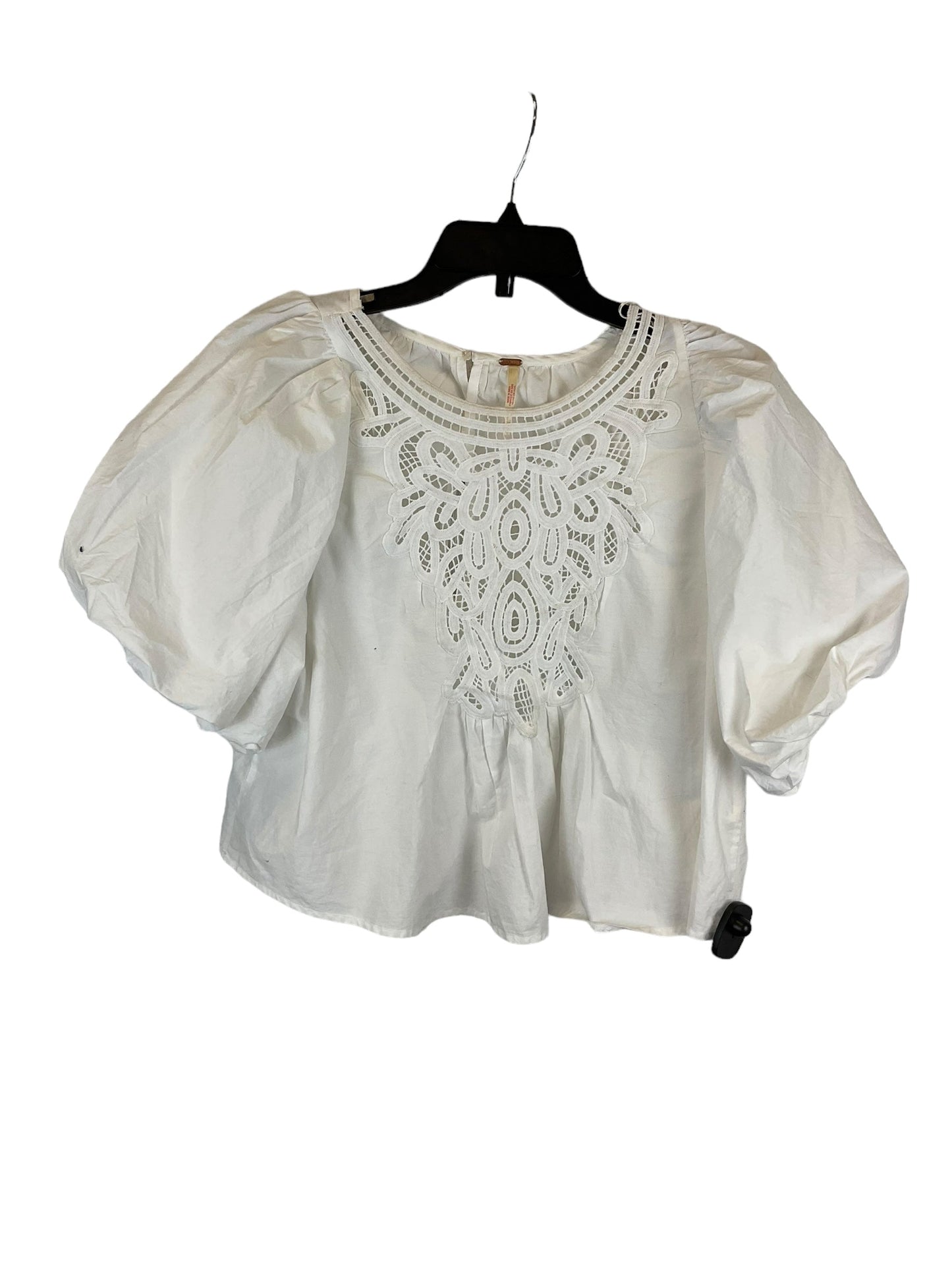 White Top Short Sleeve Free People, Size Xs