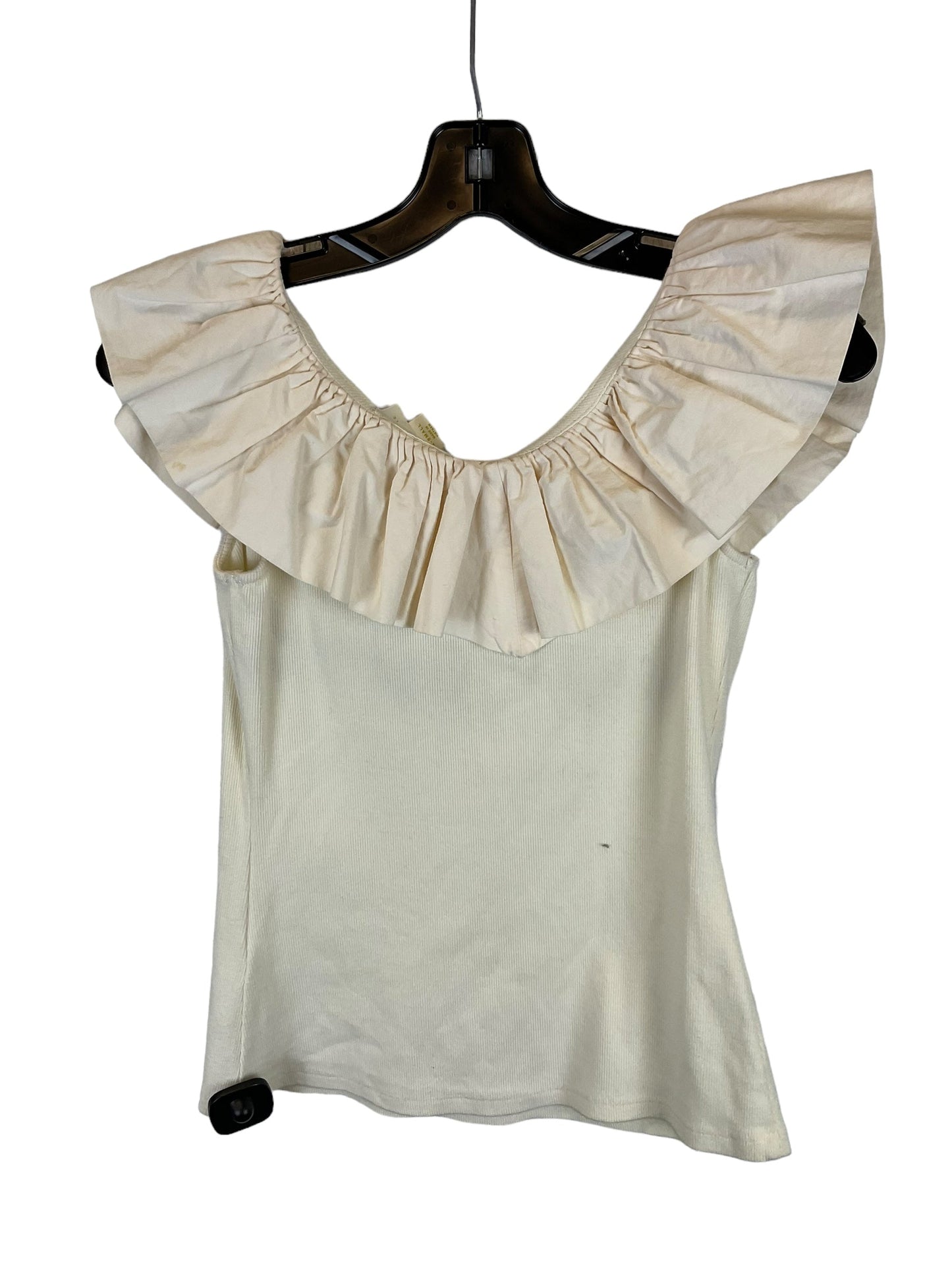 Cream Top Short Sleeve Maeve, Size Xs