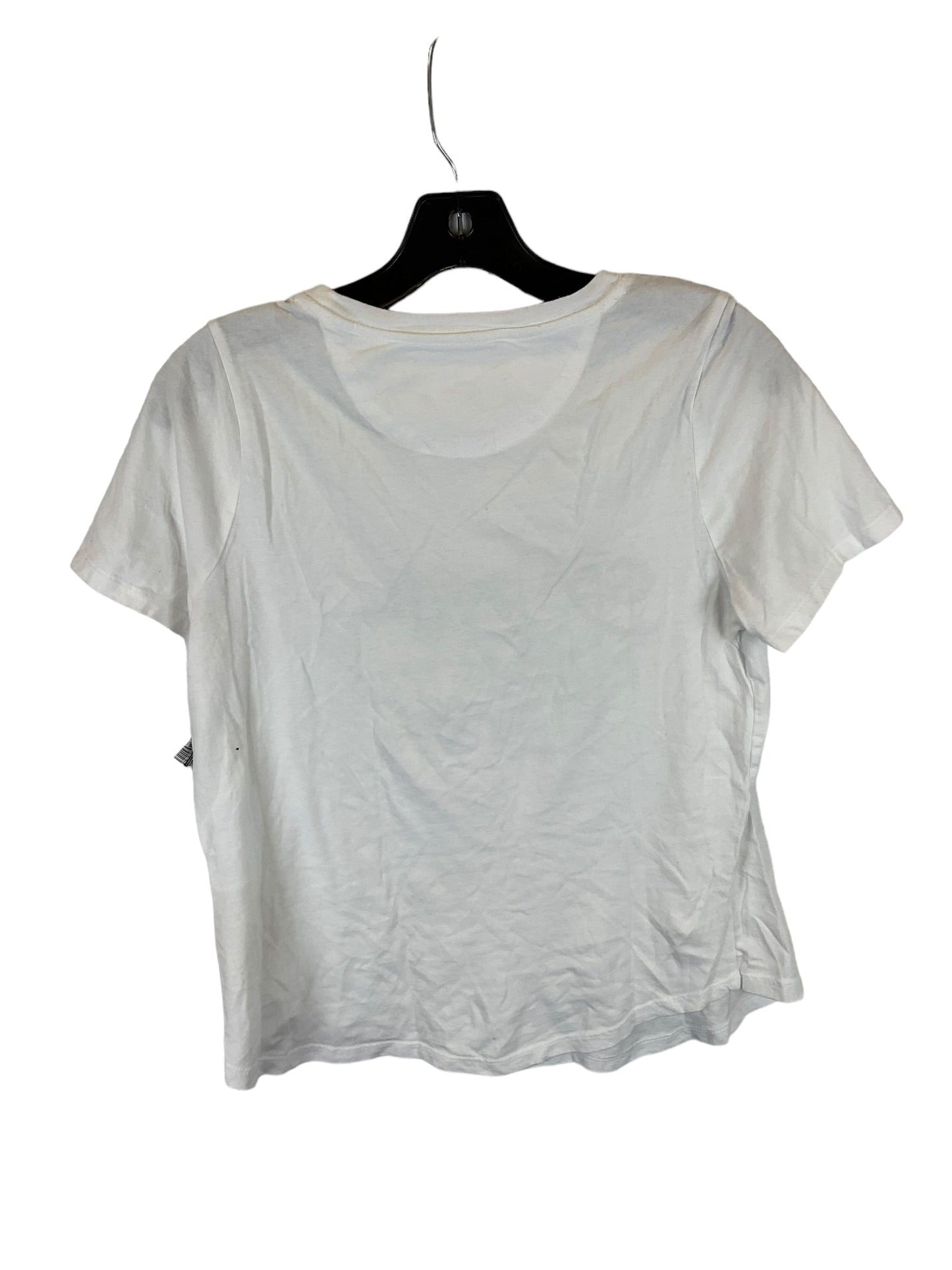 White Top Short Sleeve Basic Anthropologie, Size S