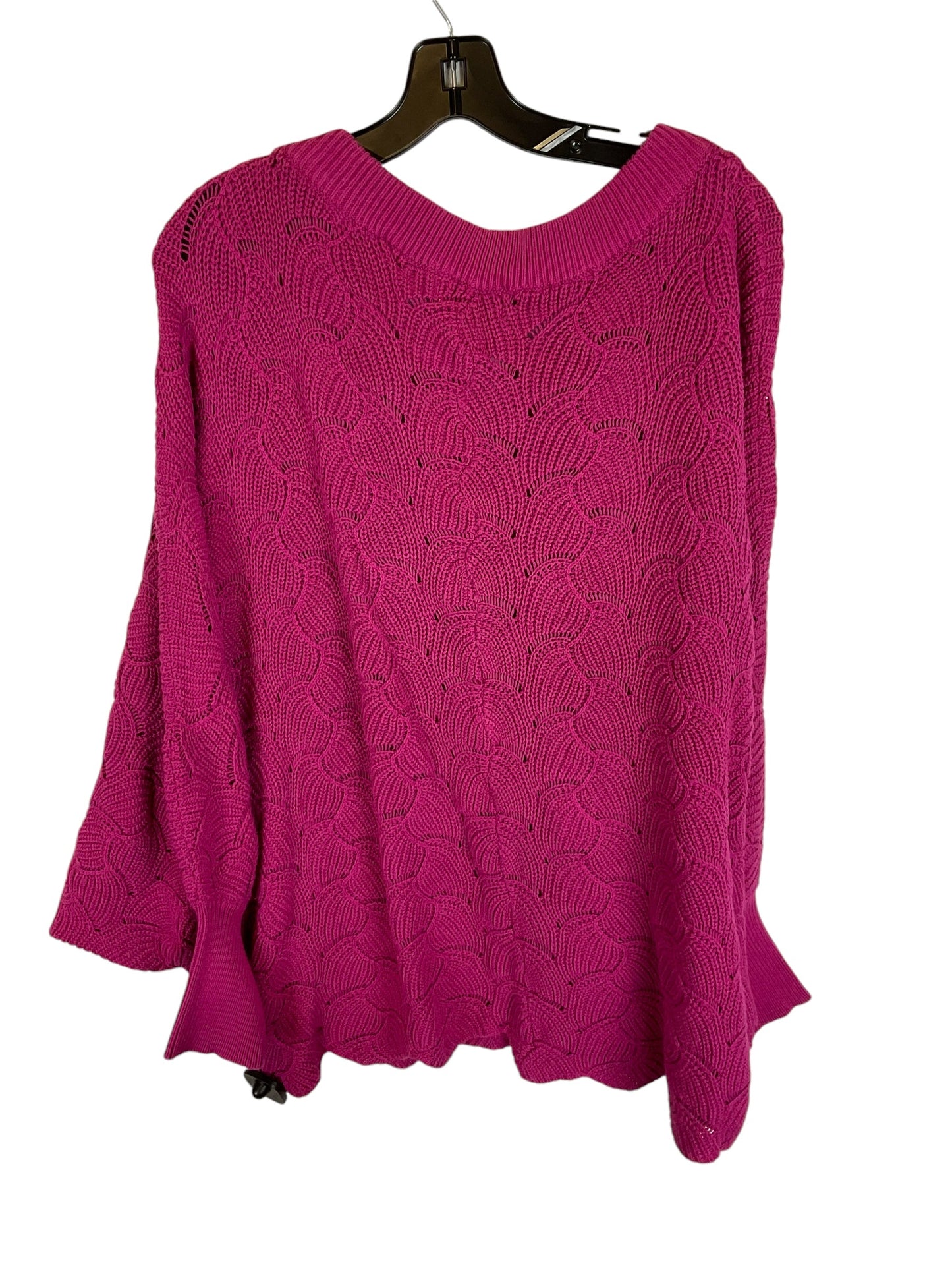 Sweater By Andree By Unit In Purple, Size: 2x